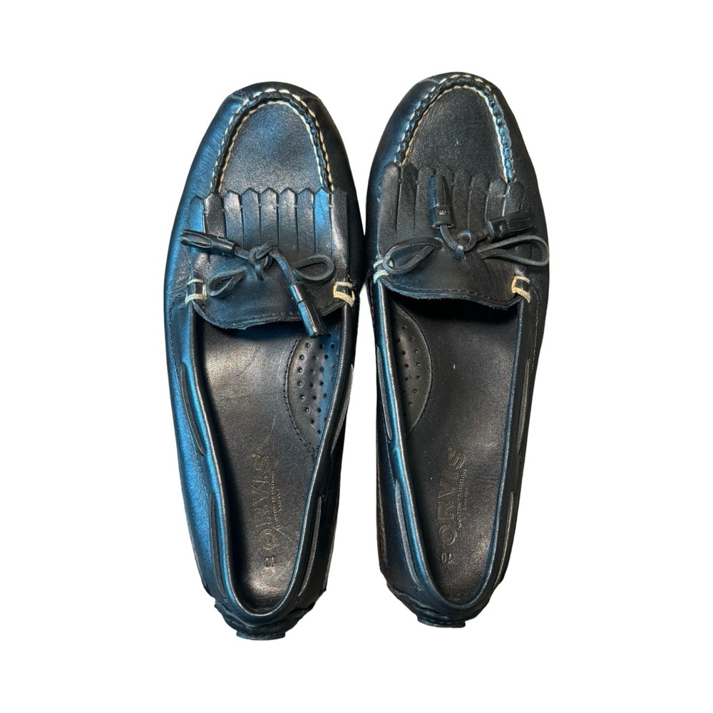 Vintage Orvis Gokey women’s Black Leather Loafers Shoes size 10 ten - Picture 3 of 7